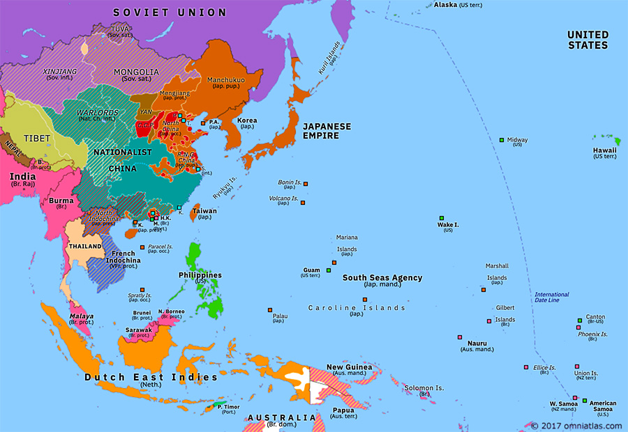 Japanese invasion of French Indochina | Historical Atlas of Asia Pacific (26 September 1940) | Omniatlas