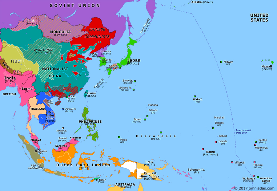 Indonesian War of Independence | Historical Atlas of Asia Pacific (4 August 1947) | Omniatlas