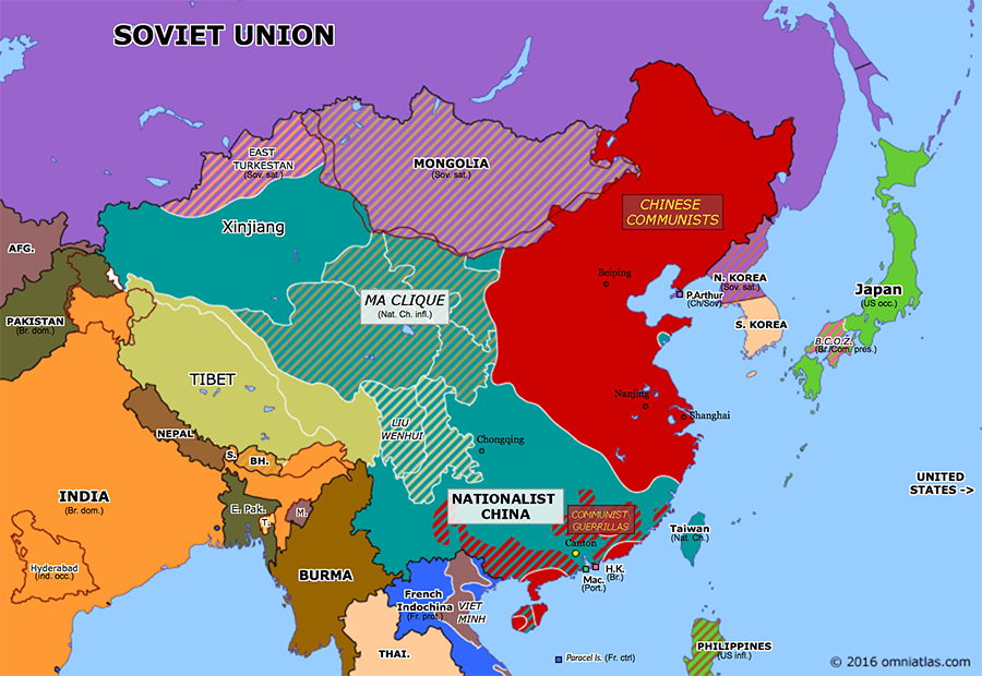 Crossing the Yangtze | Historical Atlas of East Asia (1 June 1949 ...