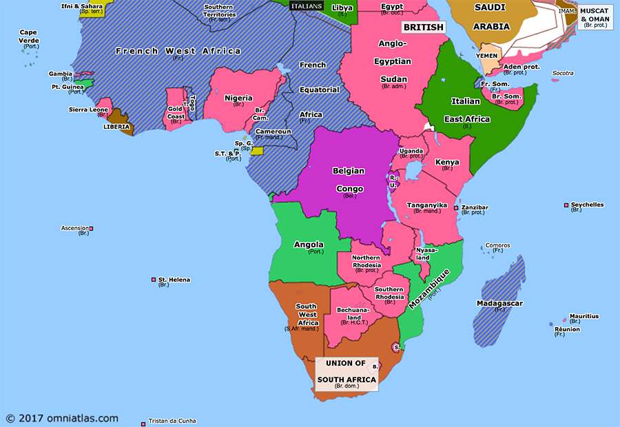 Map of WWII - Mediterranean Region 1940