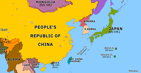 China On Asia Map China Under Mao | Historical Atlas Of Asia Pacific (28 March 1959) |  Omniatlas