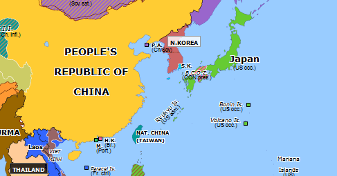 South Korea In Asia Map Outbreak Of The Korean War | Historical Atlas Of Asia Pacific (14 September  1950) | Omniatlas