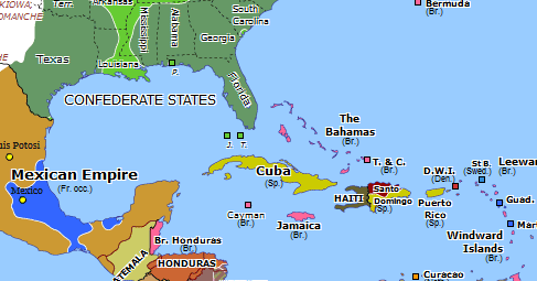 Dominican Restoration War | Historical Atlas of North America (20 ...