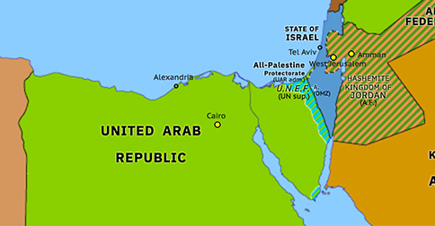 United Arab Republic Map United Arab Republic | Historical Atlas of Eastern Mediterranean 