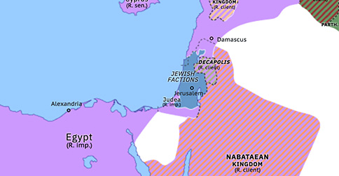 Historical Atlas of Eastern Mediterranean 66: Great Jewish Revolt