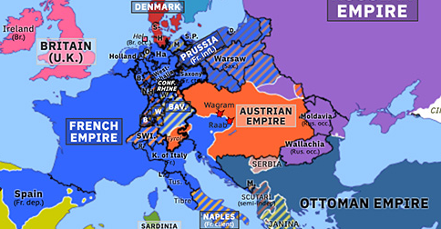 Battle of Wagram | Historical Atlas of Europe (5 July 1809) | Omniatlas