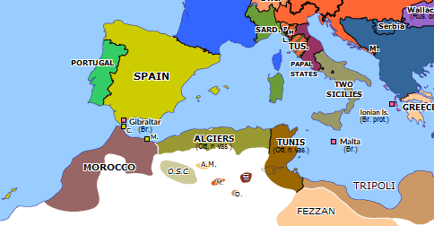 Map Of France And Algeria French Invasion Of Algeria | Historical Atlas Of Europe (14 June 1830) |  Omniatlas