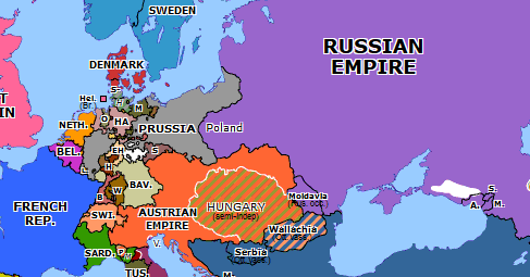 Truce of Malmö | Historical Atlas of Europe (26 August 1848) | Omniatlas