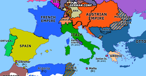 Map Of Italy And Europe Kingdom of Italy | Historical Atlas of Europe (17 March 1861 