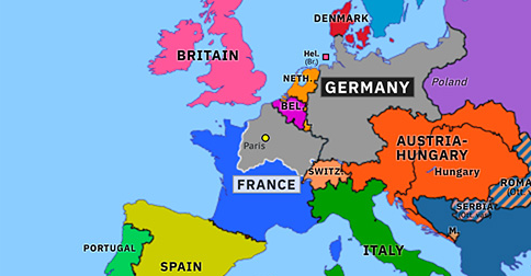 Paris France Map Of Europe Unification Of Germany And Fall Of Paris | Historical Atlas Of Europe (28  January 1871) | Omniatlas