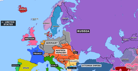 Map Of Europe 1917 United States Enters the War | Historical Atlas of Europe (6 April 