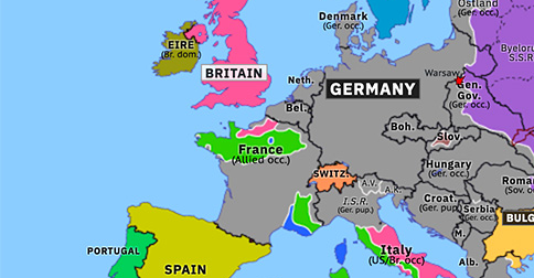 Europe And France Map Liberation Of France | Historical Atlas Of Europe (30 August 1944) |  Omniatlas