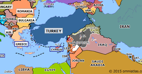 Syrian Civil War | Historical Atlas of Europe (7 October 2015) | Omniatlas