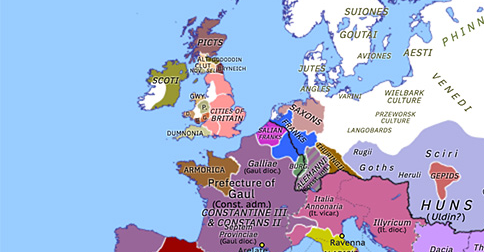 Historical Atlas of Europe 410: Rescript of Honorius