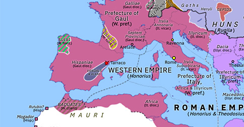 Historical Atlas of Europe 422: Battle of Tarraco