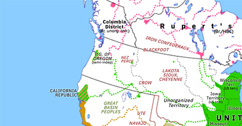 Oregon Treaty | Historical Atlas of North America (15 June 1846 ...