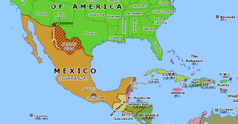 Pancho Villa Expedition | Historical Atlas of North America (11 April ...