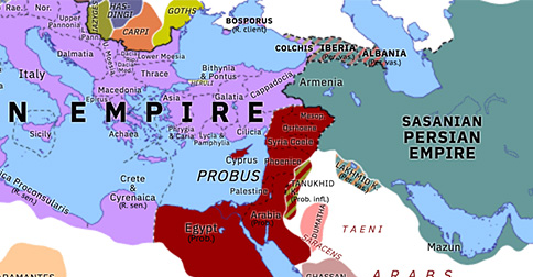 Probus’ Revolt | Historical Atlas of Northern Africa (June 276) | Omniatlas