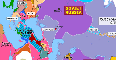 Denikin and Yudenich Attack | Historical Atlas of Northern Eurasia (1 ...