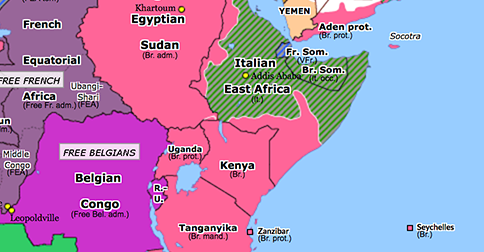 East African Campaign Historical Atlas Of Sub Saharan Africa 1 March 1941 Omniatlas