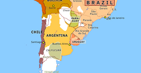 Outbreak Of The Paraguayan War Historical Atlas Of South America 13 December 1864 Omniatlas