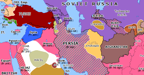 Rise of Reza Khan | Historical Atlas of Southern Asia (5 April 1921 ...