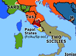 Historical Atlas of Europe 1849: Fall of the Last Roman Republic