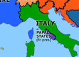Historical Atlas of Europe 1861: Kingdom of Italy