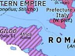 Historical Atlas of Europe 397: Gildonic Revolt
