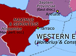 Historical Atlas of Europe 409: Gerontian Revolt