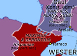 Historical Atlas of Europe 409: Vandalic invasion of Spain