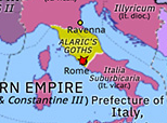 Historical Atlas of Europe 410: Alaric’s Sack of Rome