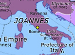 Historical Atlas of Europe 423: Usurpation of Joannes