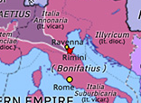 Historical Atlas of Europe 432: Battle of Rimini