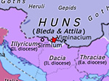 Historical Atlas of Europe 441: Destruction of Viminacium
