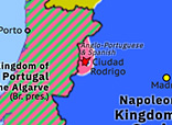Historical Atlas of Western Mediterranean 1812: Siege of Ciudad Rodrigo