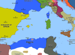 Western Mediterranean 1848: First Italian War of Independence expands