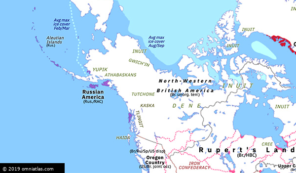 Treaty Of 1818 Historical Atlas Of The Arctic October 1818 Omniatlas