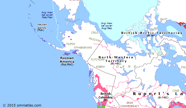 Franklin Alaska On Map Alaska Purchase | Historical Atlas Of The Arctic (30 March 1867) | Omniatlas