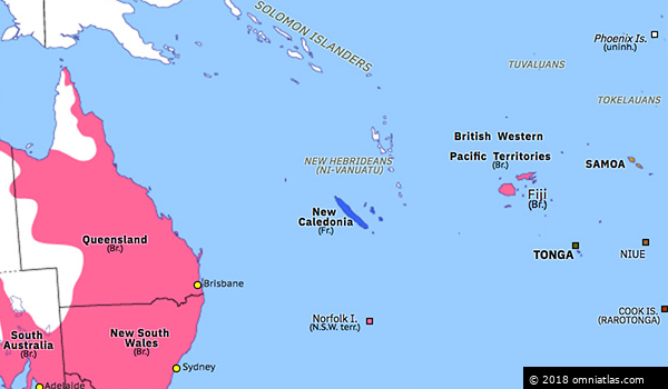 British Western Pacific Territories | Historical Atlas of Australasia ...