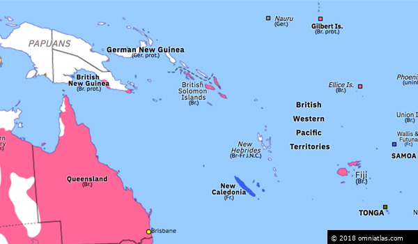 Partition Of The Solomon Islands | Historical Atlas Of Australasia (15 ...