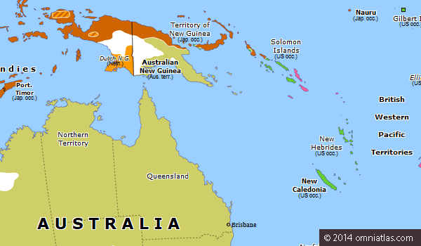 Operation Cartwheel | Historical Atlas of Australasia (15 December 1943 ...