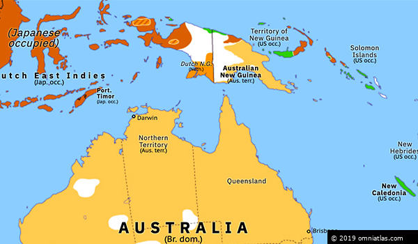 Australia New Guinea Map Western New Guinea Campaign | Historical Atlas Of Australasia (17 June  1944) | Omniatlas