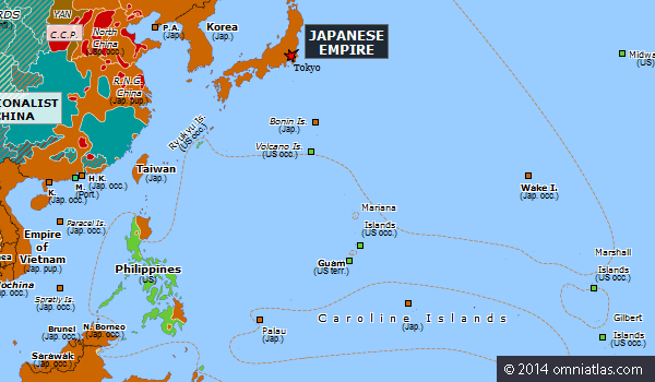 Iwo Jima Attack Map
