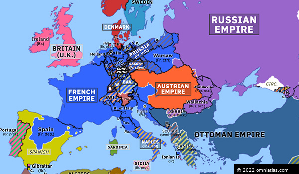 Treaty of Schönbrunn | Historical Atlas of Europe (14 October 1809 ...