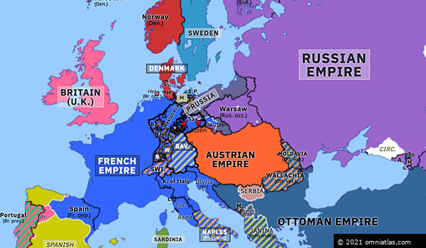 Armistice of Pläswitz | Historical Atlas of Europe (4 June 1813 ...