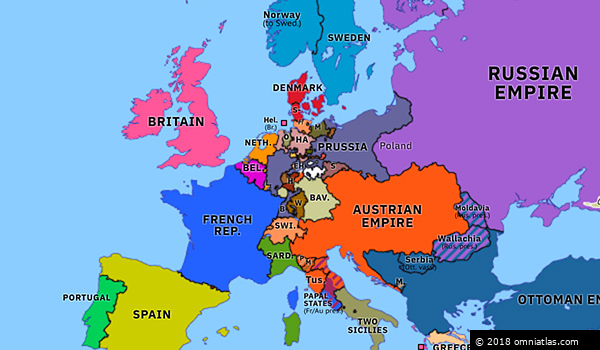 Humiliation Of Olm Tz Historical Atlas Of Europe 29 November 1850   Europe18501129 FvpnnDU 