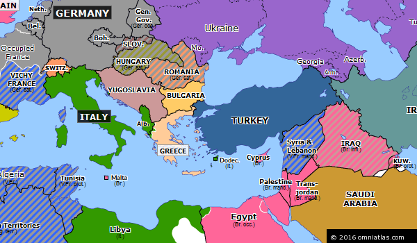 Mussolini’s Offensives | Historical Atlas Of Europe (3 November 1940 ...