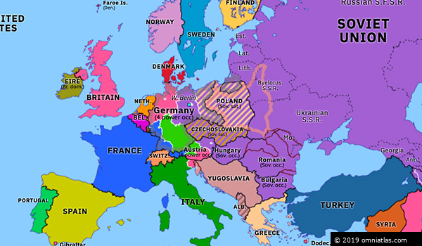 The Iron Curtain Descends Historical Atlas of Europe 19 April 1946 
