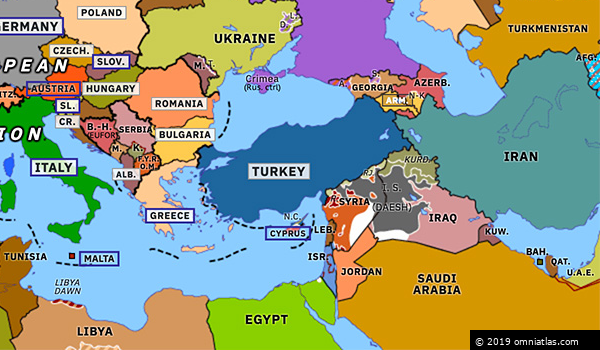 Rise of Daesh | Historical Atlas of Europe (17 July 2014) | Omniatlas